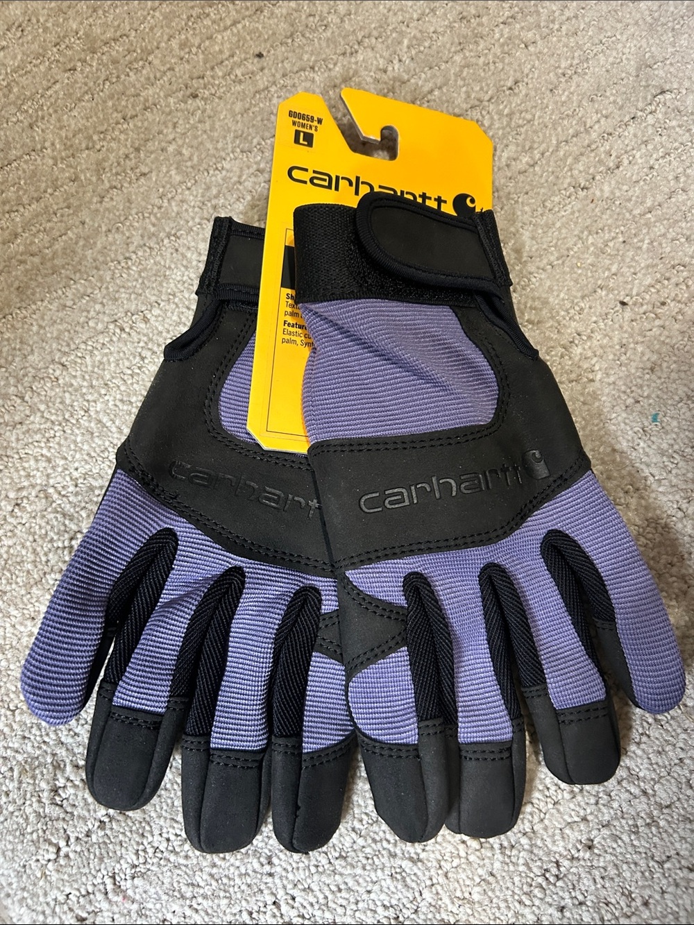 Carhartt Women's Dex II High Dexterity Work Glove Purple Black NEW GD0659-W